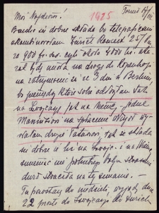 List Ady Sari z 1925-03-17