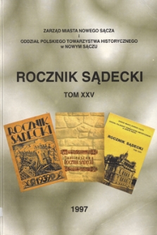 Rocznik Sądecki. 1997 r., T. 25