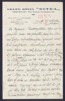 List Ady Sari z 1924-01-20