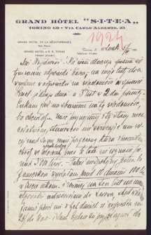 List Ady Sari z 1924-02-05