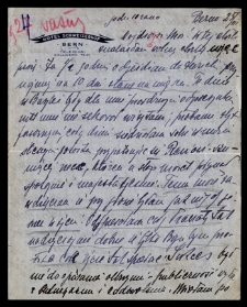 List Ady Sari z 1924-03-25