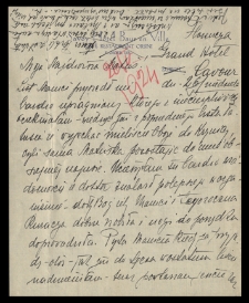 List Ady Sari z 1924-05-26