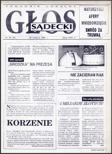 Głos Sądecki : tygodnik lokalny. 1992, nr 28(94)