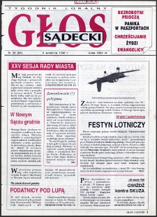 Głos Sądecki : tygodnik lokalny. 1992, nr 29(95)