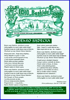 Echo "Beskidu" : kwartalnik Oddziału PTTK "Beskid" w Nowym Sączu. 2001, nr 2(42)