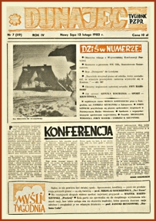Dunajec : tygodnik PZPR. 1983, R. 4, nr 07(119)