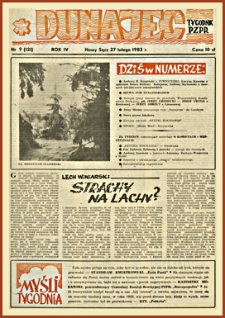 Dunajec : tygodnik PZPR. 1983, R.4, nr 09(121)