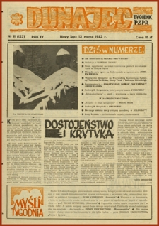 Dunajec : tygodnik PZPR. 1983, R. 4, nr 11(123)