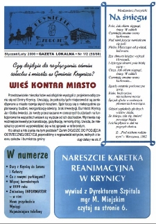 Krynickie Zdroje : gazeta lokalna. 2000, nr 01-02(59-60)