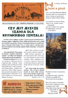 Krynickie Zdroje : gazeta lokalna. 2000, nr 09-10(67-68)