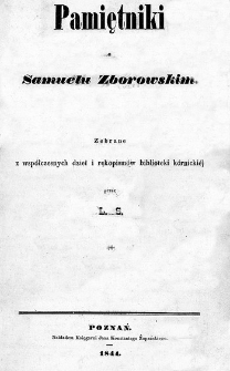 Pamiętniki o Samuelu Zborowskim