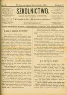 Szkolnictwo : organ nauczycieli ludowych. 1895, R.5, nr 11