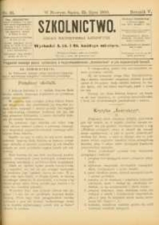 Szkolnictwo : organ nauczycieli ludowych. 1895, R.5, nr 21