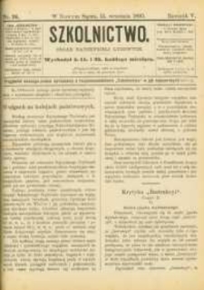 Szkolnictwo : organ nauczycieli ludowych. 1895, R.5, nr 26