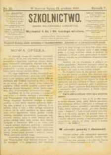 Szkolnictwo : organ nauczycieli ludowych. 1895, R.5, nr 35