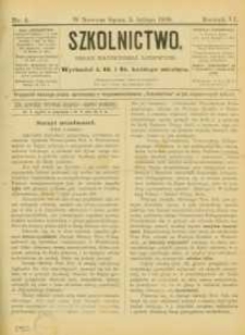 Szkolnictwo : organ nauczycieli ludowych. 1896, R.6, nr 04