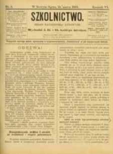 Szkolnictwo : organ nauczycieli ludowych. 1896, R.6, nr 08