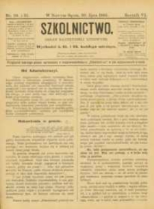 Szkolnictwo : organ nauczycieli ludowych. 1896, R.6, nr 20-21