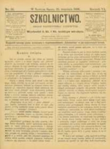 Szkolnictwo : organ nauczycieli ludowych. 1896, R.6, nr 26
