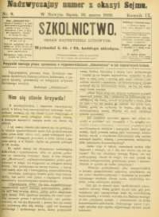 Szkolnictwo : organ nauczycieli ludowych. 1899, R.9, nr 08