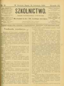 Szkolnictwo : organ nauczycieli ludowych. 1899, R.9, nr 11