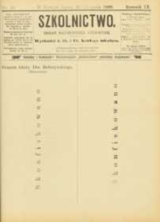 Szkolnictwo : organ nauczycieli ludowych. 1899, R.9, nr 32