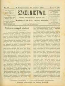 Szkolnictwo : organ nauczycieli ludowych. 1905, R.15, nr 12