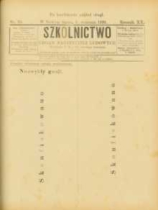 Szkolnictwo : organ nauczycieli ludowych. 1910, R.20, nr 25