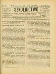 Szkolnictwo : organ nauczycieli ludowych. 1910, R.20, nr 30