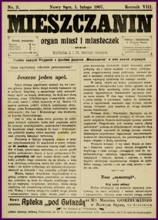 Mieszczanin : organ miast i miasteczek. 1907, R.8, nr 03