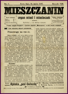 Mieszczanin : organ miast i miasteczek. 1907, R.8, nr 06