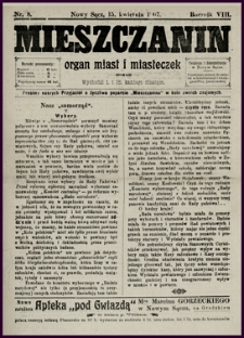 Mieszczanin : organ miast i miasteczek. 1907, R.8, nr 08