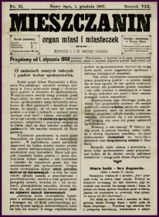 Mieszczanin : organ miast i miasteczek. 1907, R.8, nr 23