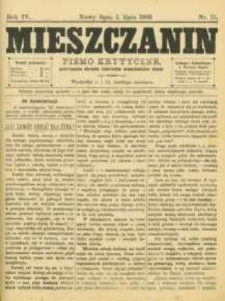 Mieszczanin : pismo krytyczne poświęcone obronie interesów mieszkańców miast. 1903, R.4, nr 13