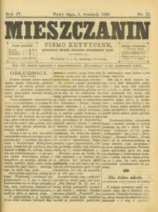 Mieszczanin : pismo krytyczne poświęcone obronie interesów mieszkańców miast. 1903, R.4, nr 17