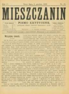 Mieszczanin : pismo krytyczne poświęcone obronie interesów mieszkańców miast. 1903, R.4, nr 23