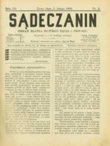 Sądeczanin : organ miasta Nowego Sącza i Obwodu. 1902, R.3, nr 03