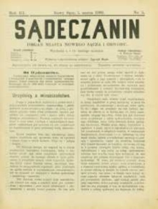 Sądeczanin : organ miasta Nowego Sącza i Obwodu. 1902, R.3, nr 05