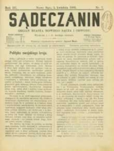 Sądeczanin : organ miasta Nowego Sącza i Obwodu. 1902, R.3, nr 07