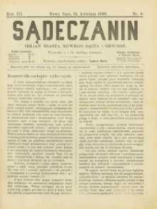 Sądeczanin : organ miasta Nowego Sącza i Obwodu. 1902, R.3, nr 08