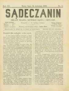 Sądeczanin : organ miasta Nowego Sącza i Obwodu. 1902, R.3, nr 08