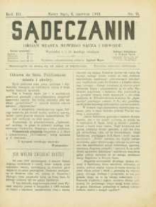 Sądeczanin : organ miasta Nowego Sącza i Obwodu. 1902, R.3, nr 11