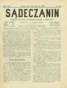 Sądeczanin : organ miasta Nowego Sącza i Obwodu. 1902, R.3, nr 12