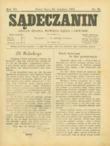 Sądeczanin : organ miasta Nowego Sącza i Obwodu. 1902, R.3, nr 18