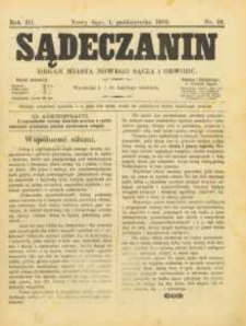 Sądeczanin : organ miasta Nowego Sącza i Obwodu. 1902, R.3, nr 19