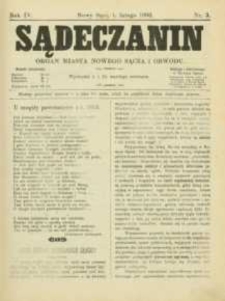 Sądeczanin : organ miasta Nowego Sącza i Obwodu. 1903, R.4, nr 03