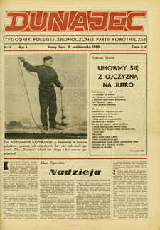 Dunajec : tygodnik Polskiej Zjednoczonej Partii Robotniczej. 1980, R.1, nr 01