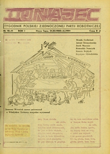 Dunajec : tygodnik Polskiej Zjednoczonej Partii Robotniczej. 1980/1981, R.1, nr 10-11
