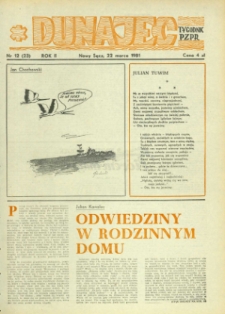 Dunajec : tygodnik PZPR. 1981, R.2, nr 12(23)