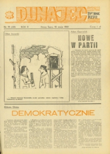 Dunajec : tygodnik PZPR. 1981, R.2, nr 19(30)